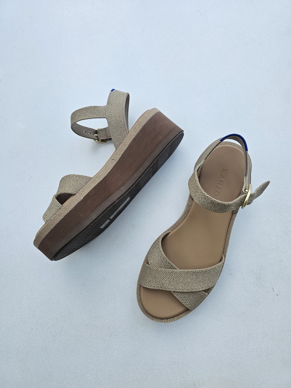 Rothy's Criss Cross Platform Ankle Strap Sandal